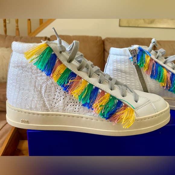 P448 Skate High Top Lisa Rainbow Sneakers - Picture 13 of 13